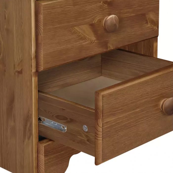 Nordic Bedside Table 3 Drawers in Cherry