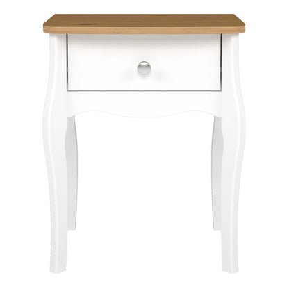 Baroque Nightstand in Pure White Iced Coffee Lacquer