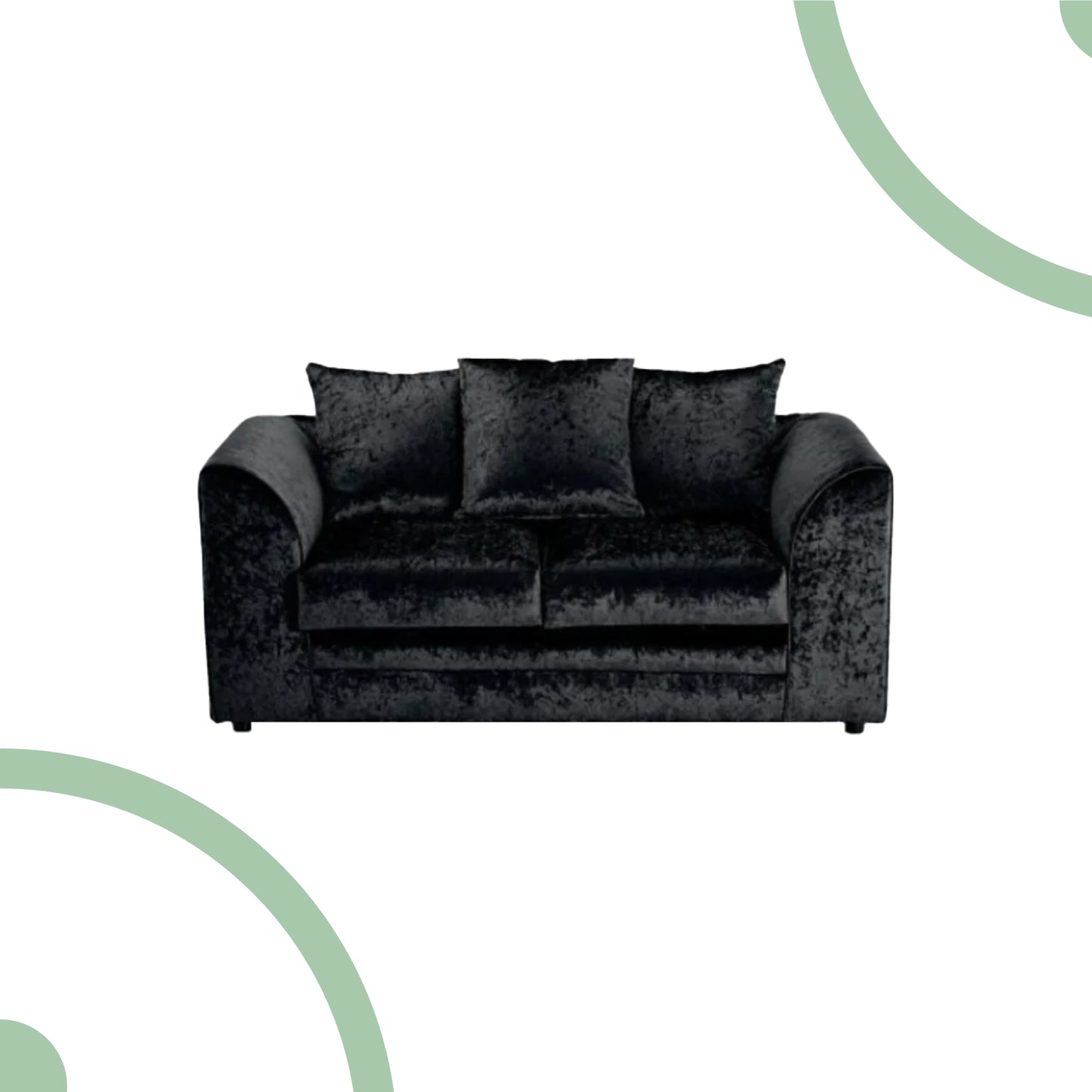 Crushed Velvet Sofa Set