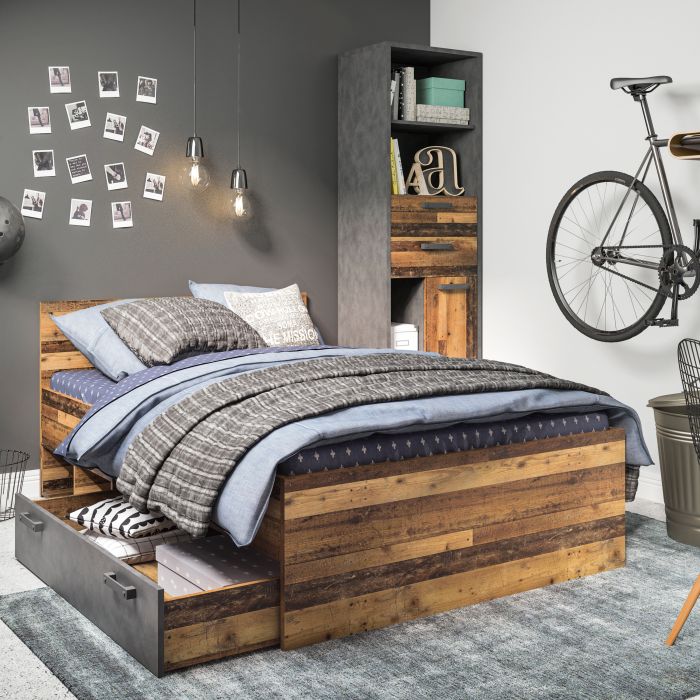 Brooklyn Small Double Bed 120cm in Walnut