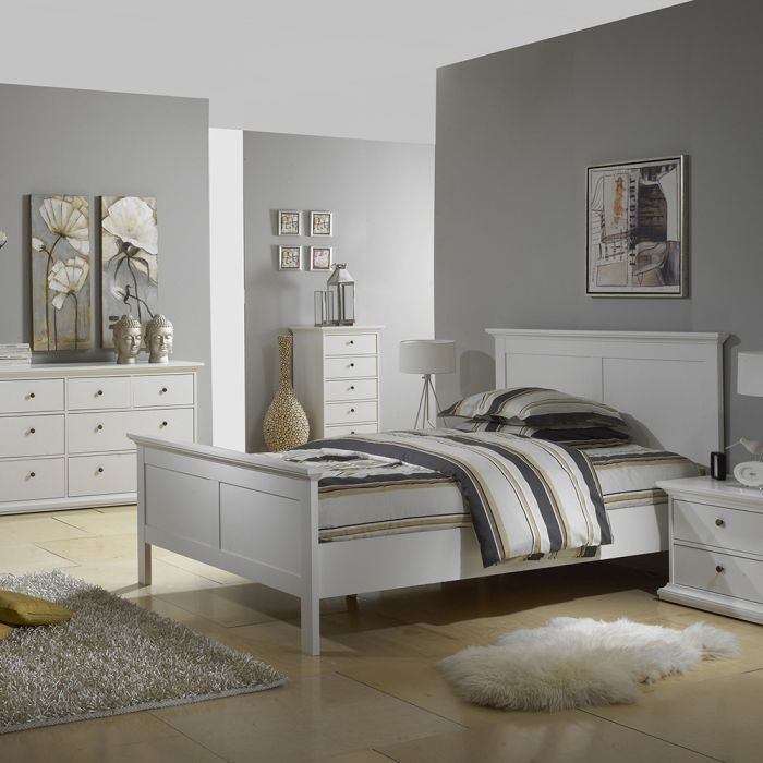 Paris Double Bed in White