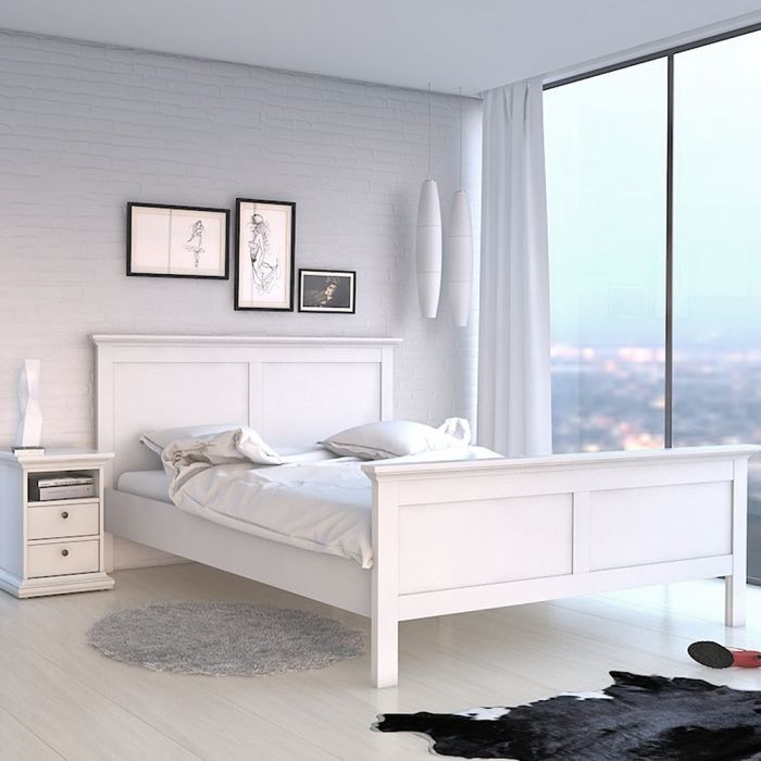 Paris Double Bed in White