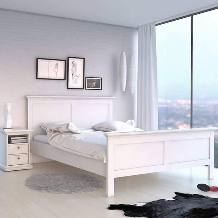 Paris Super King Bed in White