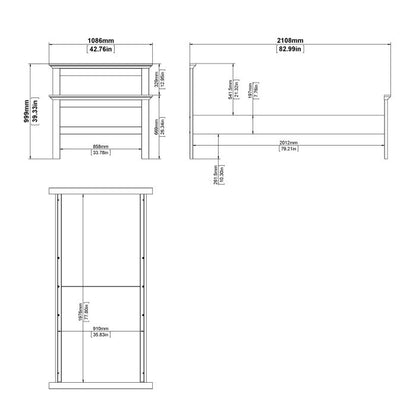 Paris Single Bed in Matt Grey