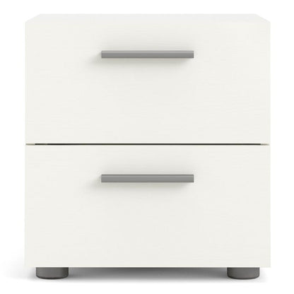 Pepe Bedside 2 Drawers in White Woodgrain