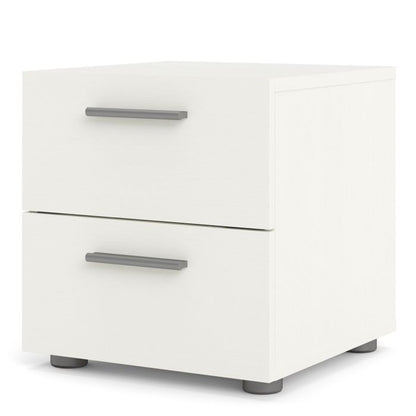 Pepe Bedside 2 Drawers in White Woodgrain