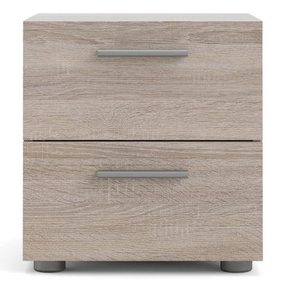 Pepe Bedside 2 Drawers in Truffle Oak