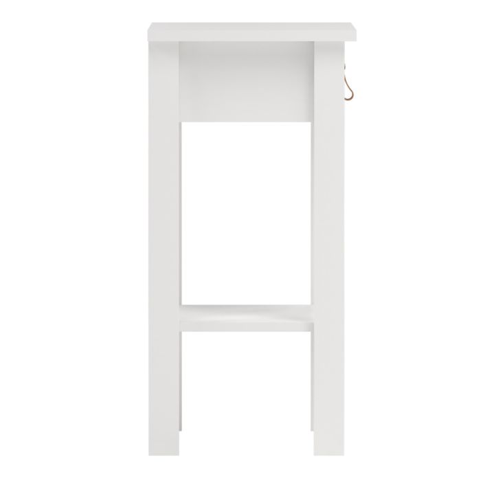 Barcelona Bedside Table with 1 Drawer in White