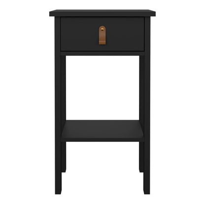 Barcelona Bedside Table with 1 Drawer in Matt Black