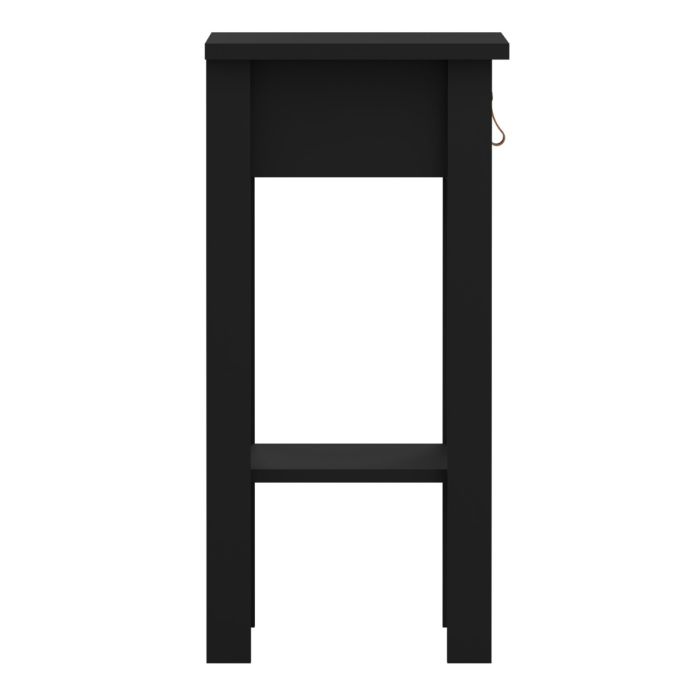 Barcelona Bedside Table with 1 Drawer in Matt Black