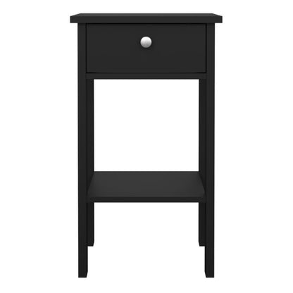 Madrid Bedside Table with 1 Drawer in Matt Black