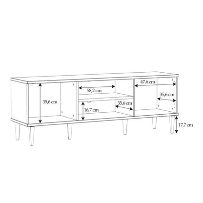 Calasetta 2 Door 1 Shelf TV Unit in Rattan