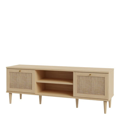 Calasetta 2 Door 1 Shelf TV Unit in Rattan