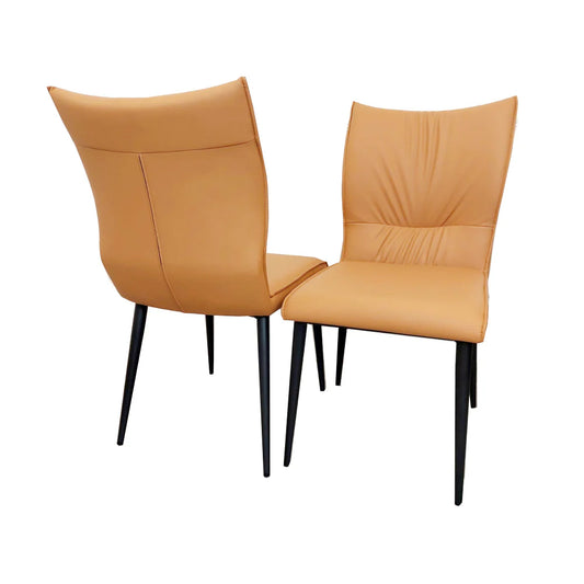 Flora Dining Chair Tan Leather