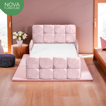 Velvet Toddler Bed & Mattress