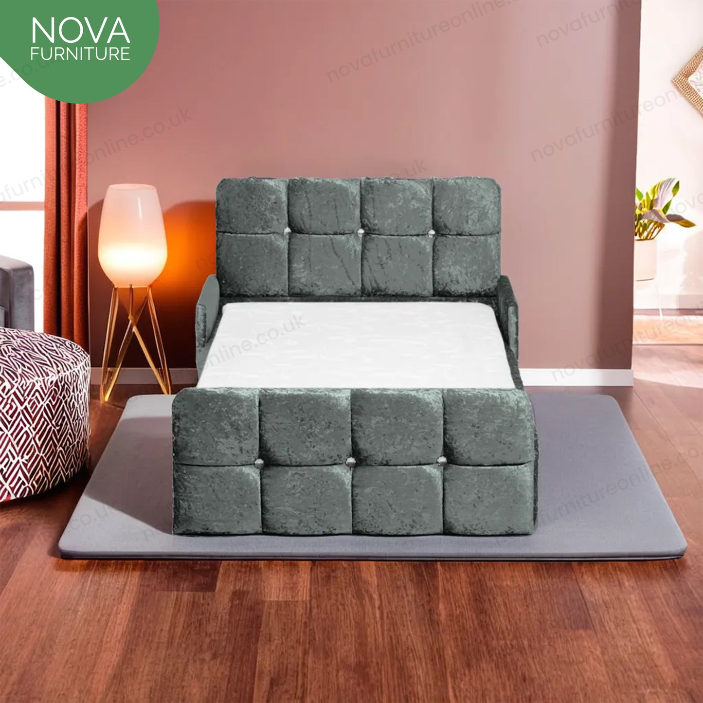 Velvet Toddler Bed & Mattress