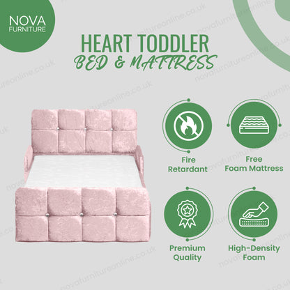 Velvet Toddler Bed & Mattress