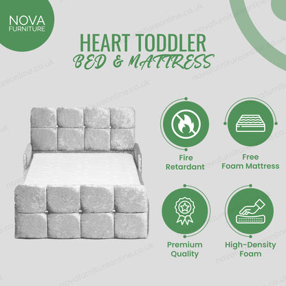 Velvet Toddler Bed & Mattress