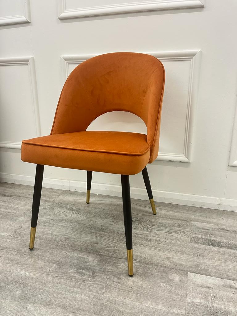 Astra Dining Chair Rust Velvet