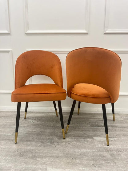 Astra Dining Chair Rust Velvet