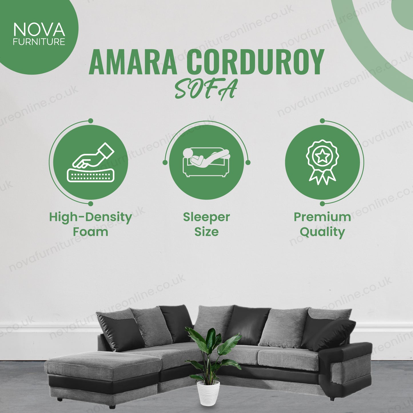 Amara Corduroy Sofa