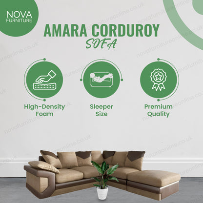 Amara Corduroy Sofa