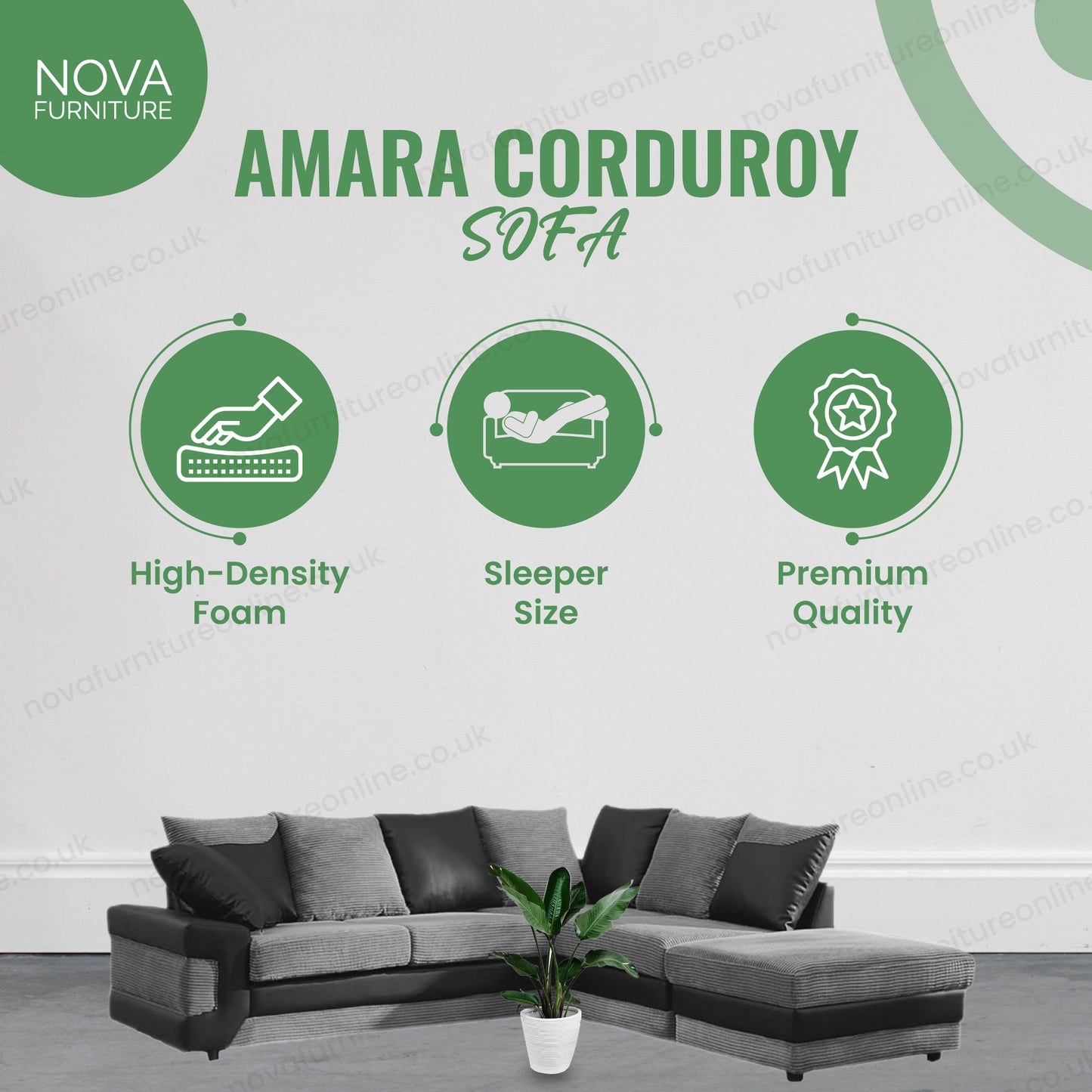 Amara Corduroy Sofa